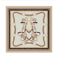 100% Silk Equestrian Chain Pocket Square