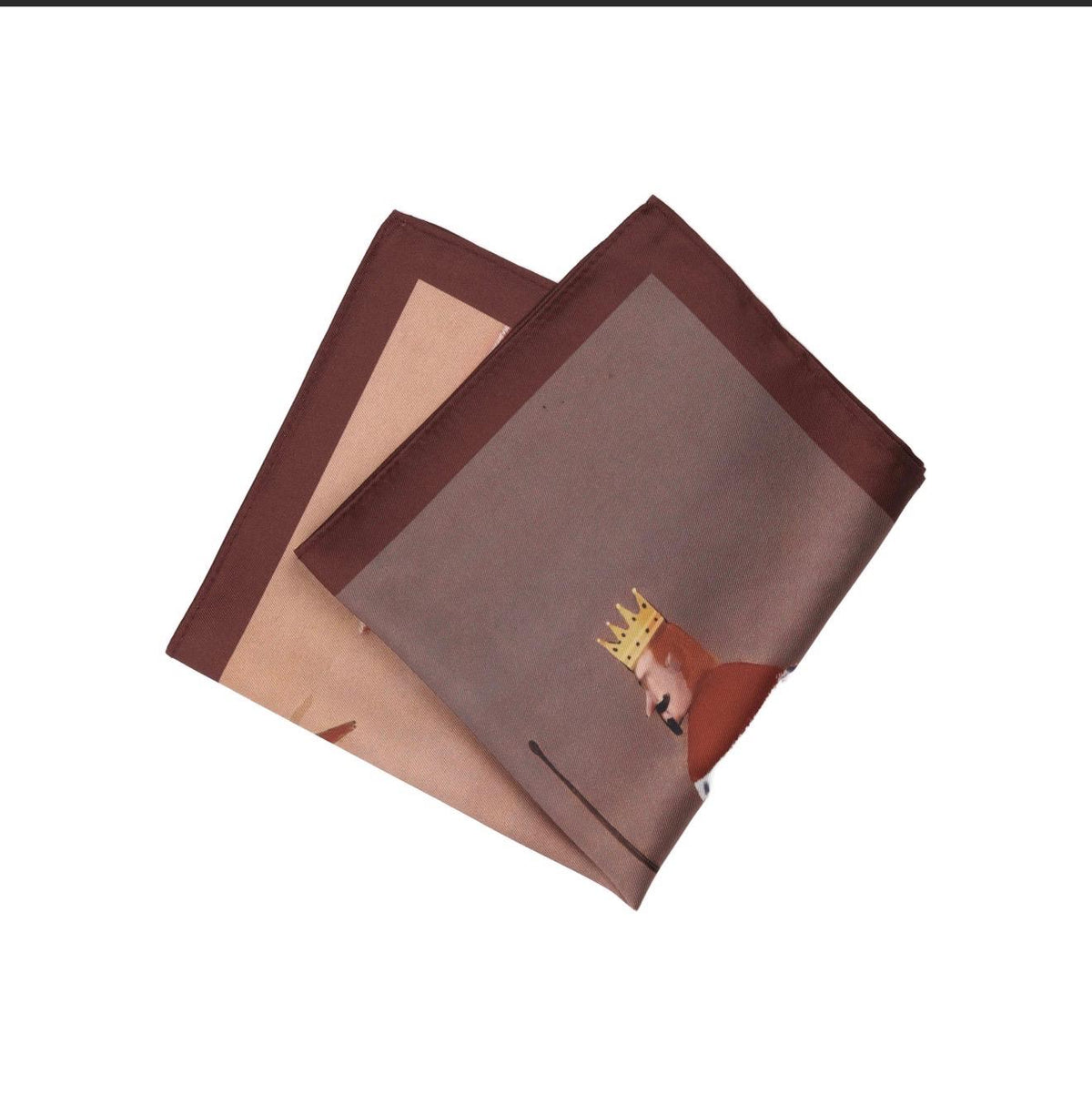 100% Silk Royal King and Dog Pocket Square