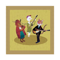 100% Silk Jazz Band Animals Pocket Square