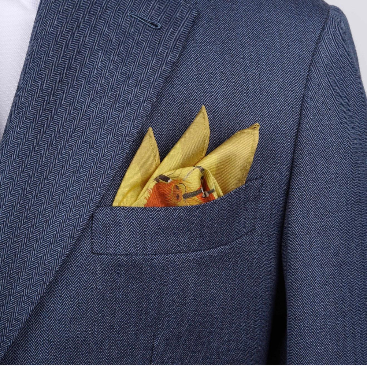 100% Silk Jazz Band Animals Pocket Square