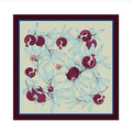 100% Silk Botanical Pomegranate Pocket Square