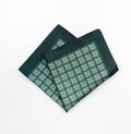 Emerald Green Geometric Silk Pocket Square