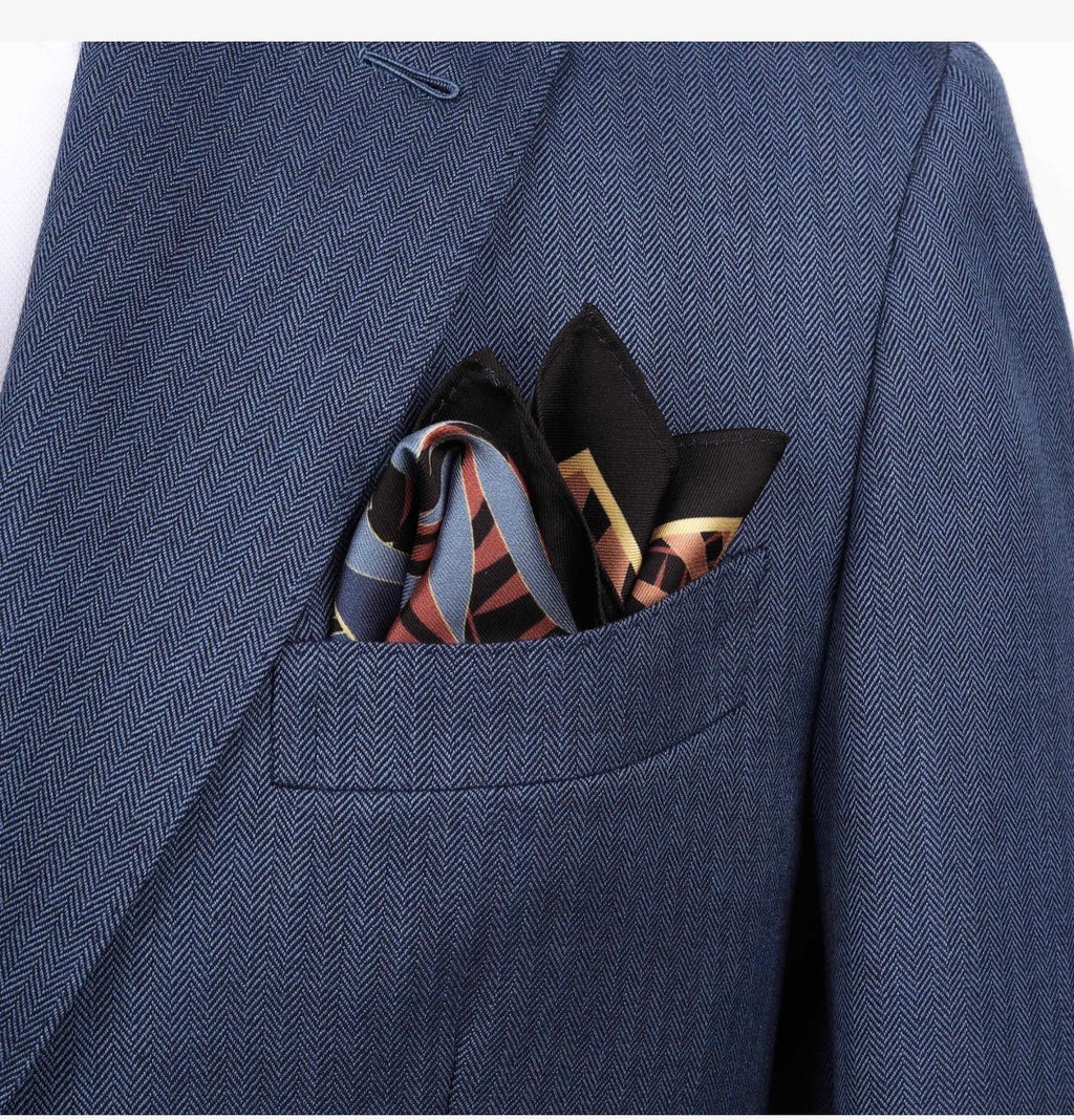 100% Silk Tropical Palm & Monstera Leaf Pocket Square